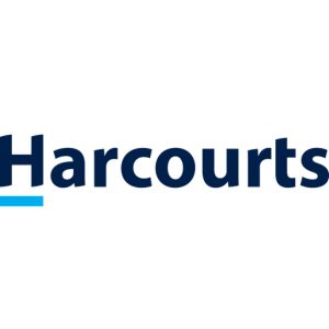 A logo of Harcourts Real Estate Agency